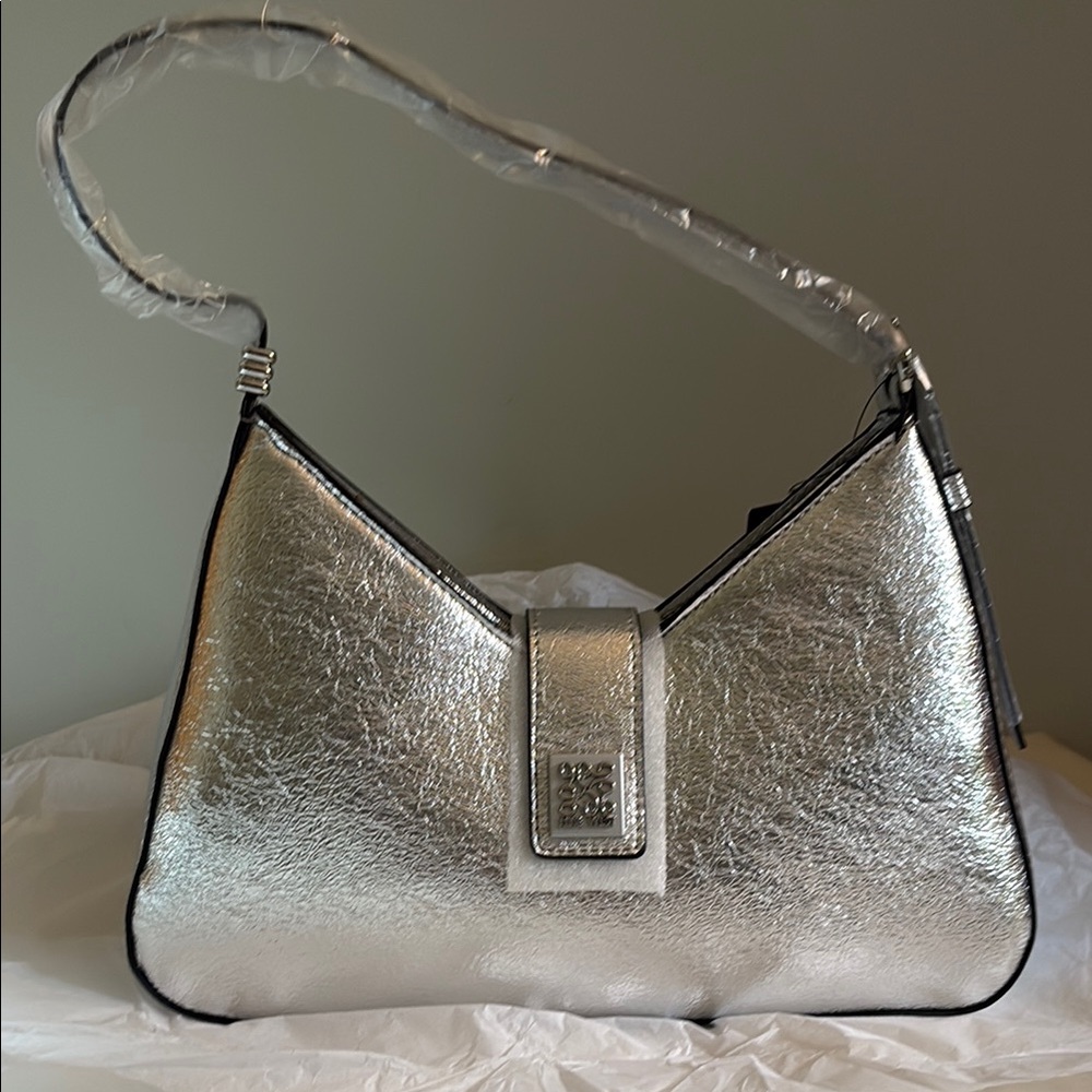 NWT Nine West Silver Shoulder Handbag